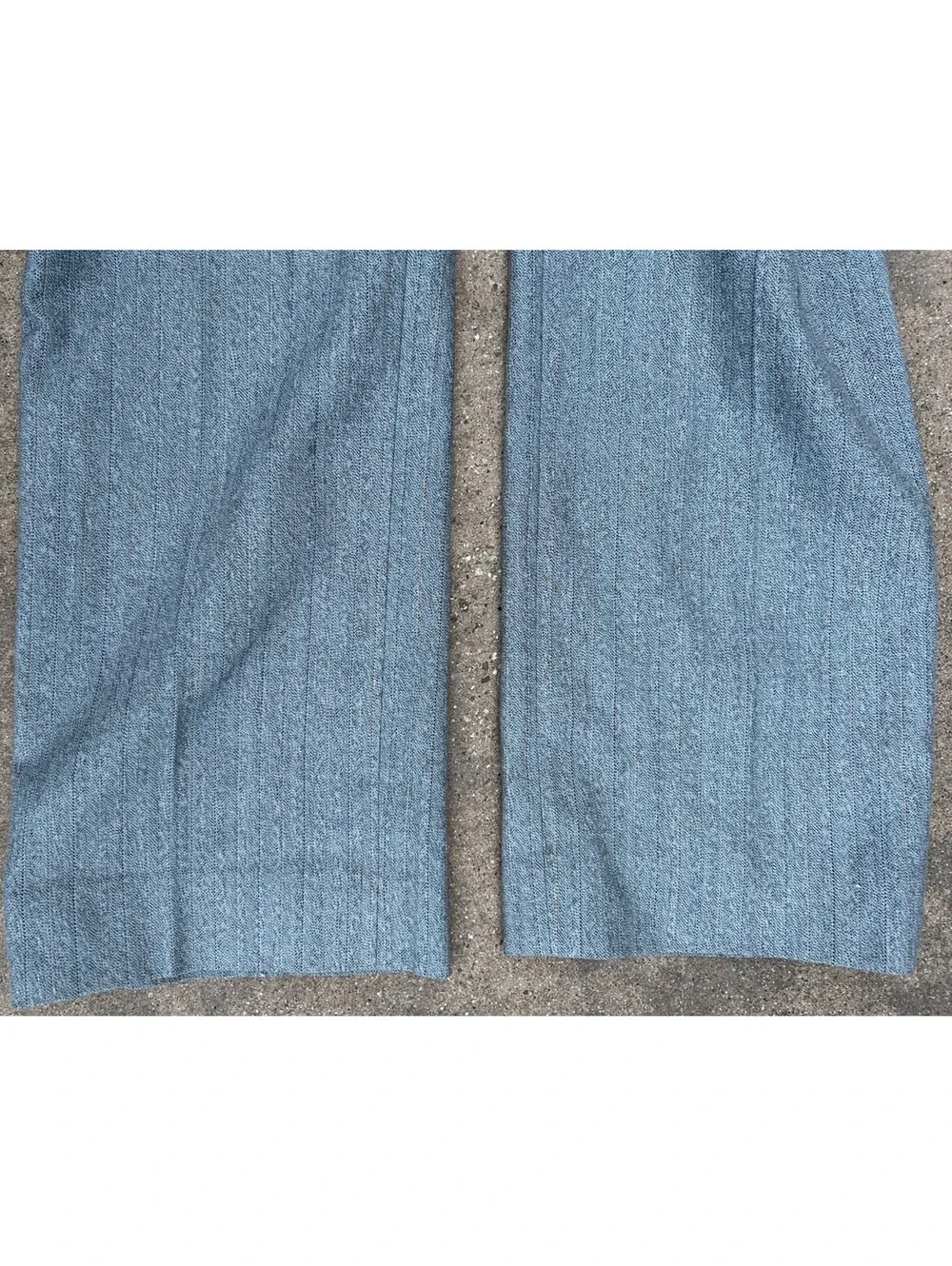 Womens Herringbone Tweed Pants Wool Blend Straight Leg Trousers Casual Fit 30x29